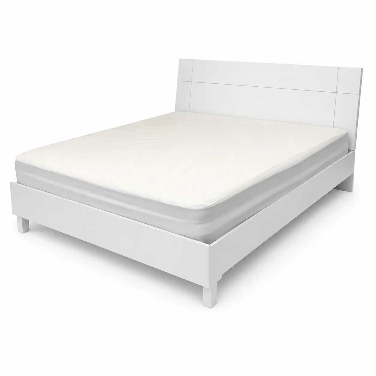 Danube Home Brooklyn King Bed Set with Mattress | White, 180x200 cm - used 5 months
