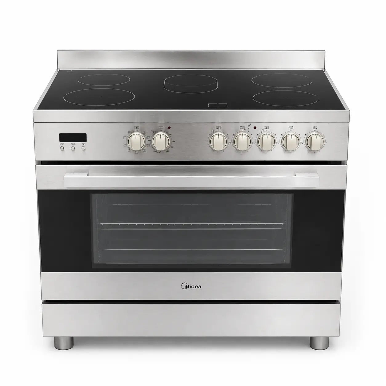 Midea 90x60 cm Ceramic Electric Cooker | 5 Zones, Multifunction Oven, Stainless Steel - used 8 months