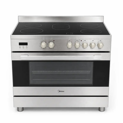 Midea 90x60 cm Ceramic Electric Cooker | 5 Zones, Multifunction Oven, Stainless Steel - used 8 months