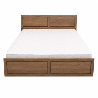 Queen Bed with Mattress | Natural Wood Grain, 160x200 cm - used 8 months