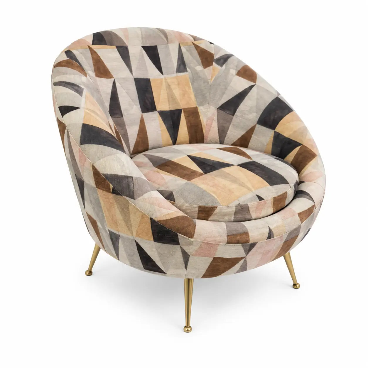 Geometric Pattern Barrel Accent Chair - used 7 months