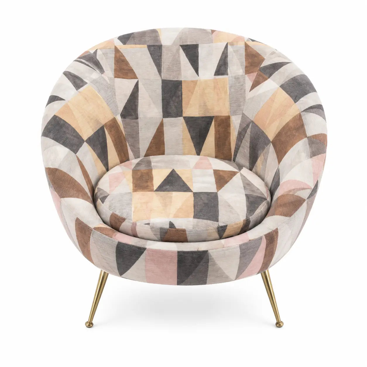 Geometric Pattern Barrel Accent Chair - used 7 months