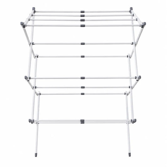 Relaxdays Foldable Clothes Drying Rack | White Metal, Extendable Side Panels - used 3 months