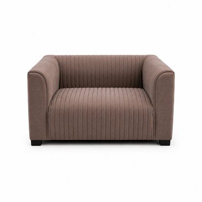 Modern Channel Tufted Sofa Set | Taupe Fabric, 3+2+1+1 - used 5 months