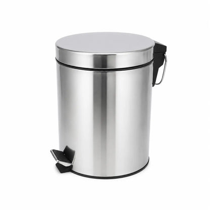 Stainless Steel Pedal Trash Bin | 5 Litres, Soft-Close Lid - used 1 months