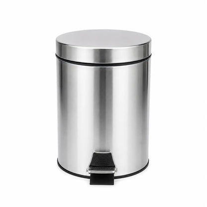 Stainless Steel Pedal Trash Bin | 5 Litres, Soft-Close Lid - used 1 months