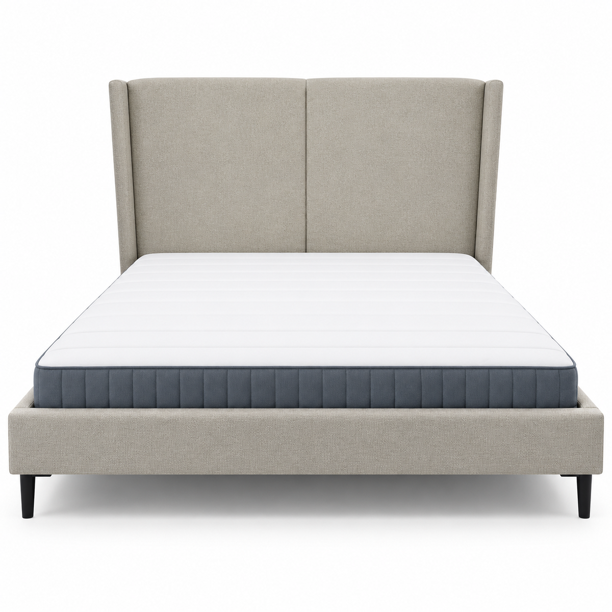 Home Centre Anders King Bed with Mattress – Beige & Black – 180 × 200 cm