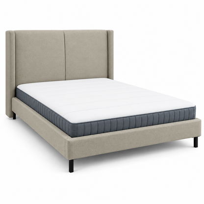 Home Centre Anders King Bed with Mattress – Beige & Black – 180 × 200 cm