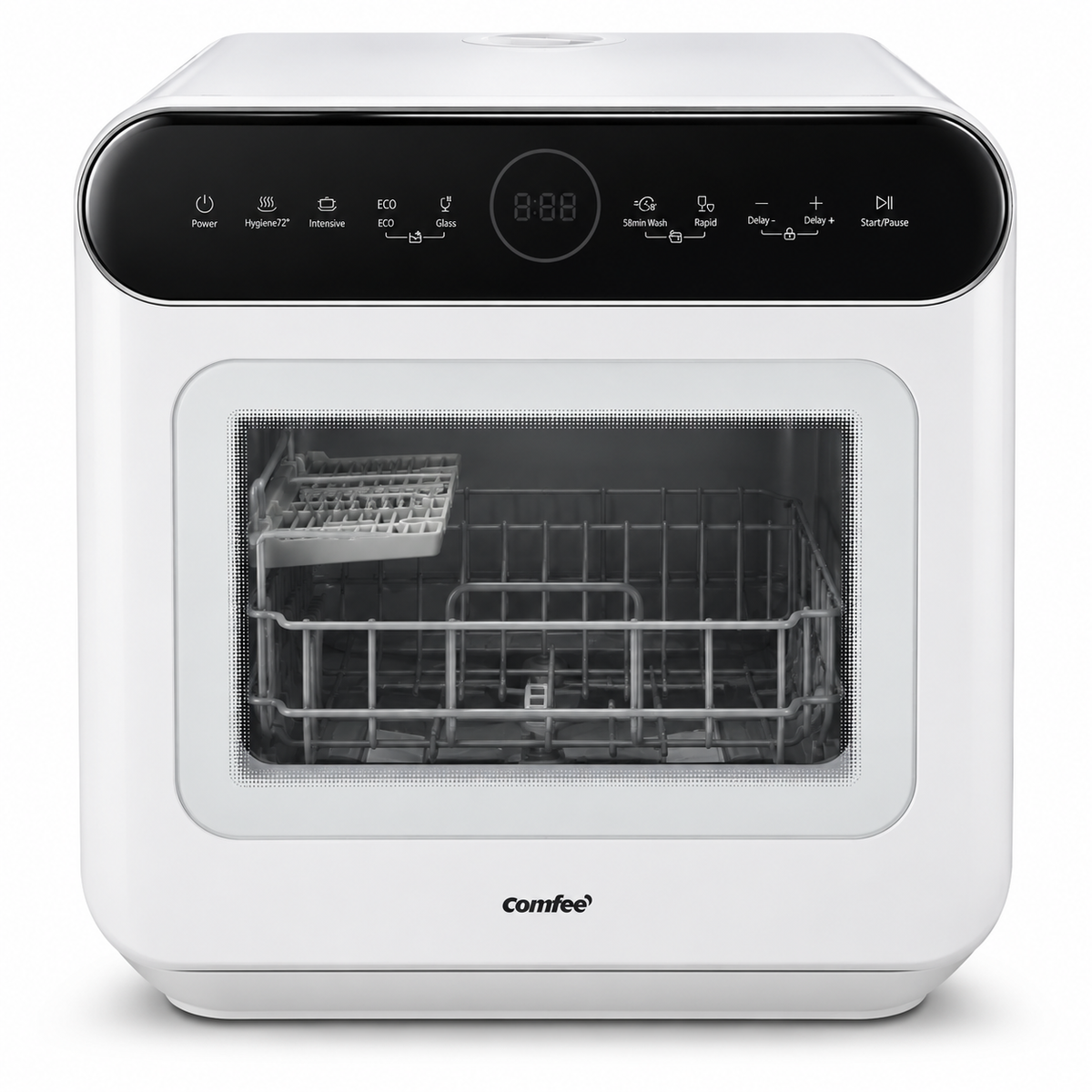 COMFEE' Mini Plus KWH-TD305-W Countertop Dishwasher – 3 Place Settings – White