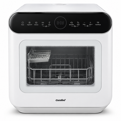 COMFEE' Mini Plus KWH-TD305-W Countertop Dishwasher – 3 Place Settings – White