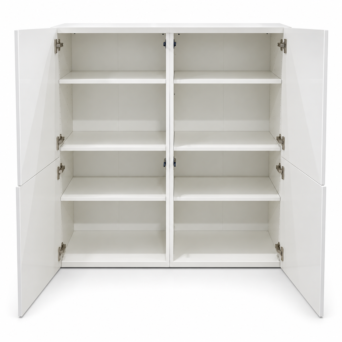 IKEA BESTÅ Storage Cabinet with SELSVIKEN High-Gloss Doors – White – 120 × 42 × 128 cm