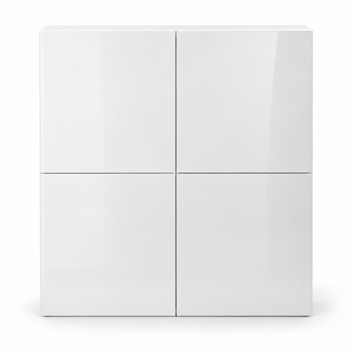 IKEA BESTÅ Storage Cabinet with SELSVIKEN High-Gloss Doors – White – 120 × 42 × 128 cm