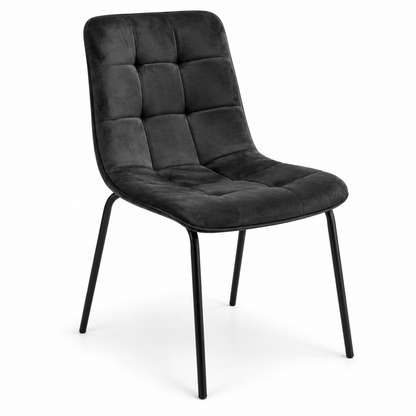 Home Centre Aimee 6-Seater Dining Table with 4 Upholstered Chairs – Oak & Charcoal Black