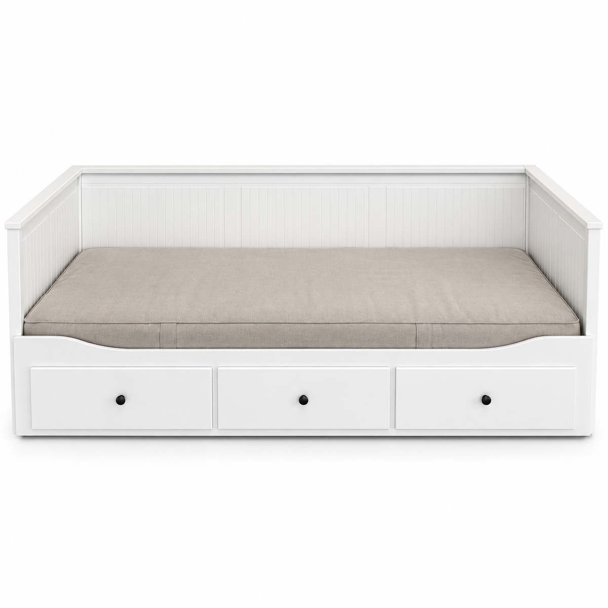 IKEA HEMNES Daybed with 3 Storage Drawers & Mattresses – White – 80 × 200 / 160 × 200 cm