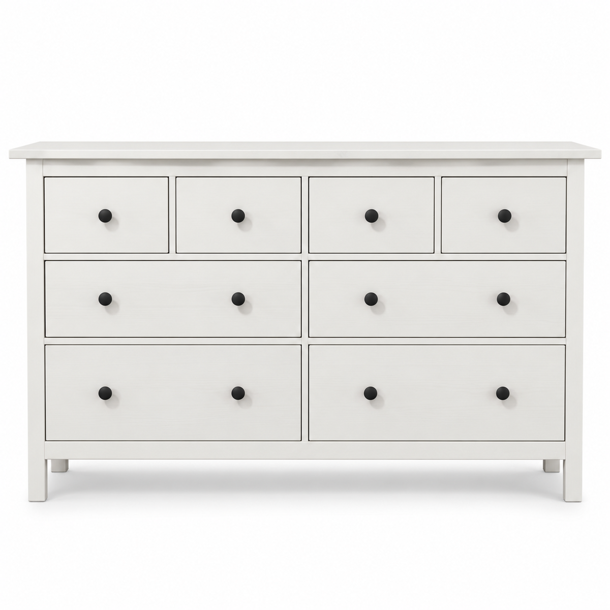 IKEA HEMNES 8-Drawer Chest – White Stain – 160 × 50 × 96 cm
