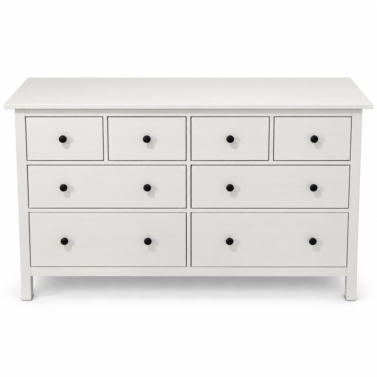 IKEA HEMNES 8-Drawer Chest – White Stain – 160 × 50 × 96 cm