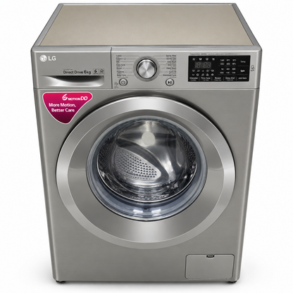 LG 6kg Inverter Direct Drive Front Load Washing Machine – Stone Silver – F2J5NNP7S