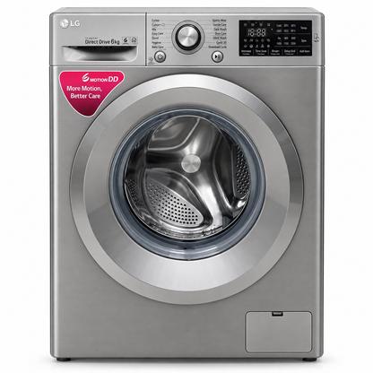 LG 6kg Inverter Direct Drive Front Load Washing Machine – Stone Silver – F2J5NNP7S