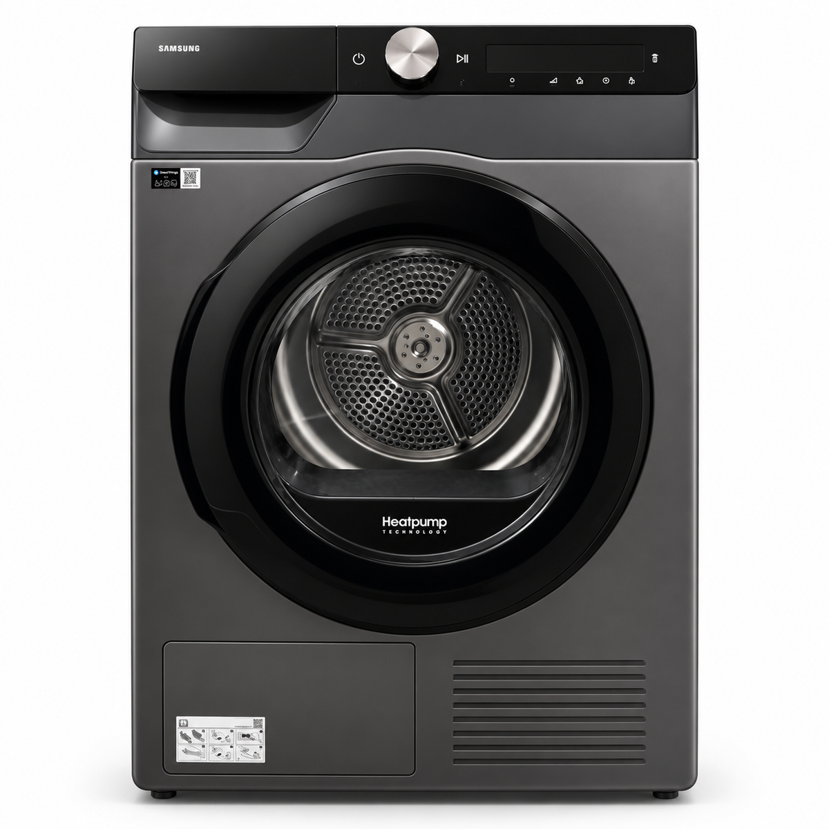 Samsung DV80T5220AX 8kg Heat Pump Tumble Dryer with AI Control & SmartThings – Inox