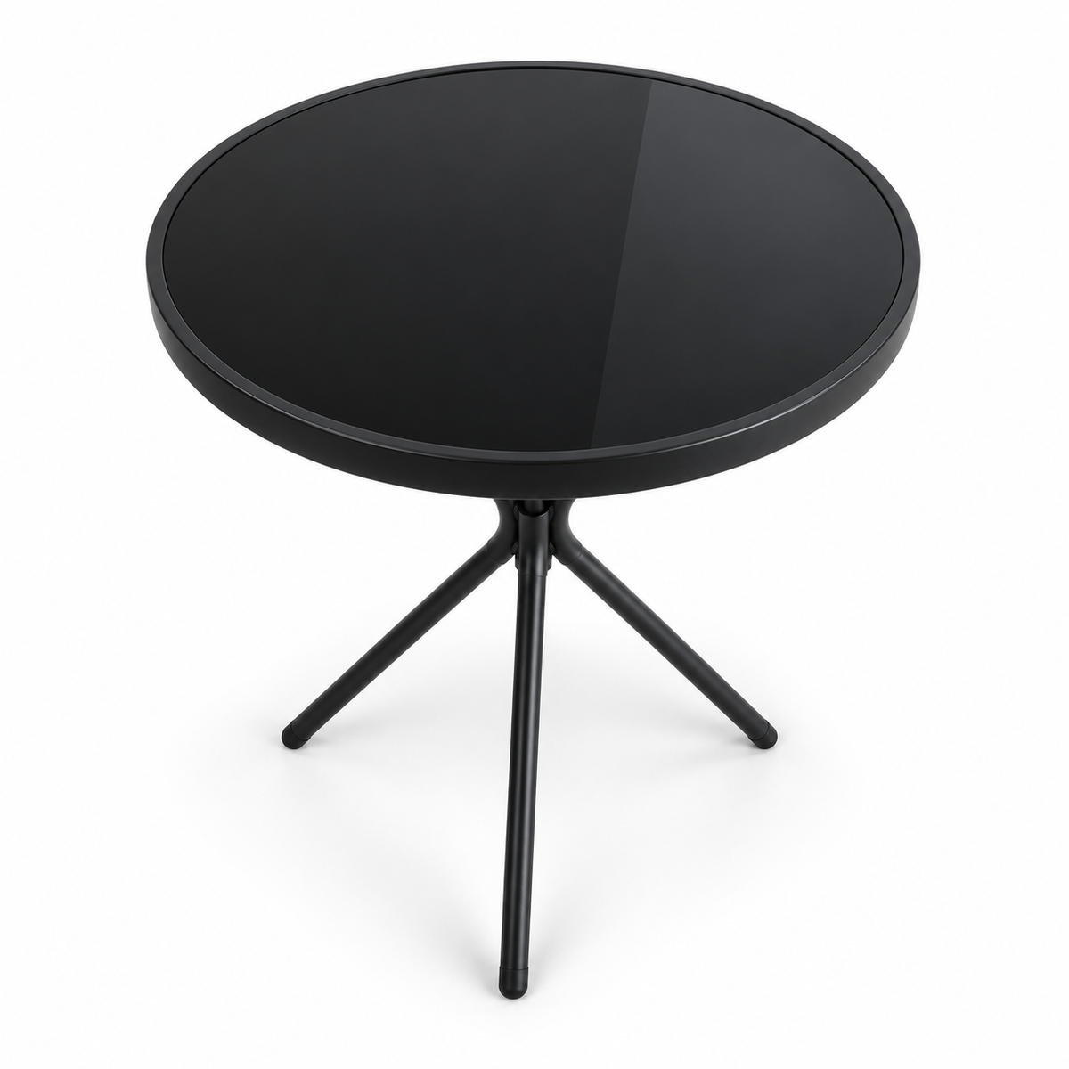 OTATH 3-Piece 2-Seater Outdoor Lounge Set with Round Table – Black & Grey
