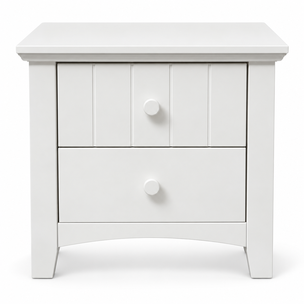 Home Centre Taylor 2-Drawer Nightstand – White – 55.5 × 46 × 56 cm