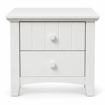 Home Centre Taylor 2-Drawer Nightstand – White – 55.5 × 46 × 56 cm