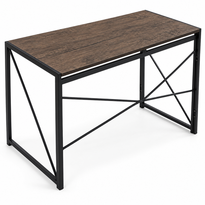 Home Box Movo Jenna Foldable Study Desk – 100 × 50 × 72 cm – Dark Brown & Black