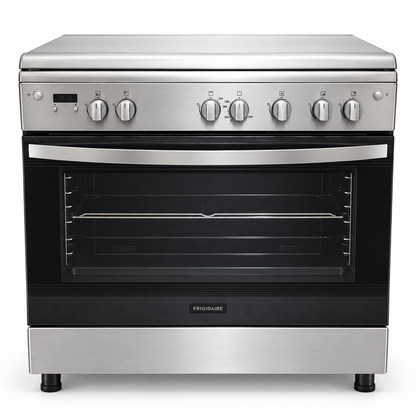 Frigidaire FNGE90JGRS 90cm 5-Burner Gas Cooker with 127L Fan Oven – Stainless Steel