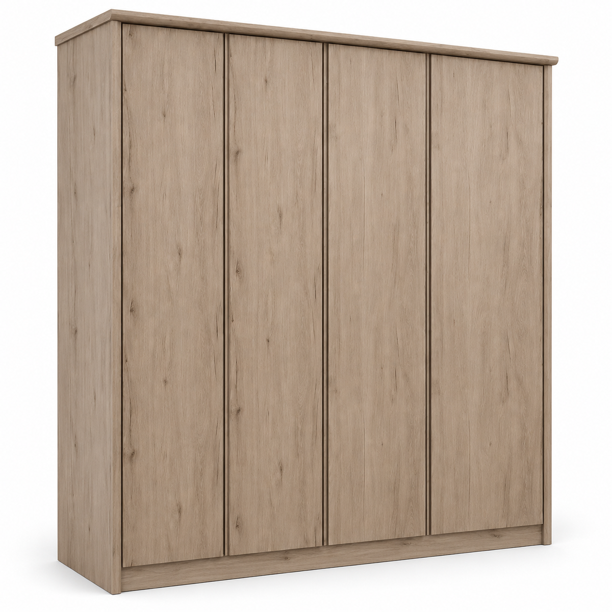 Home Centre Neptune 4-Door Wardrobe with 2 Drawers – Natural Oak – 175.6 × 58.5 × 210 cm