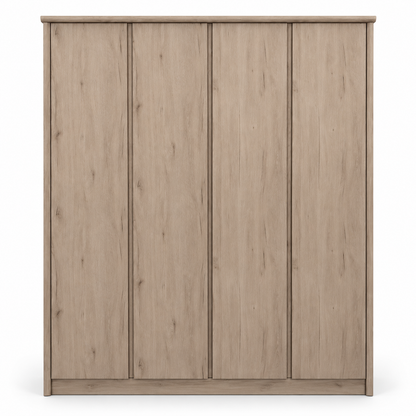Home Centre Neptune 4-Door Wardrobe with 2 Drawers – Natural Oak – 175.6 × 58.5 × 210 cm