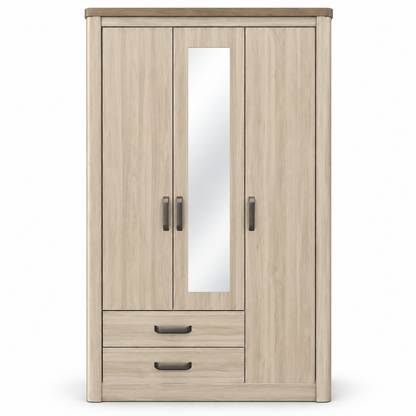 Home Box Movo Cooper King Bedroom Set with Mattress, Wardrobe & Dresser – Beige – 180 × 200 cm