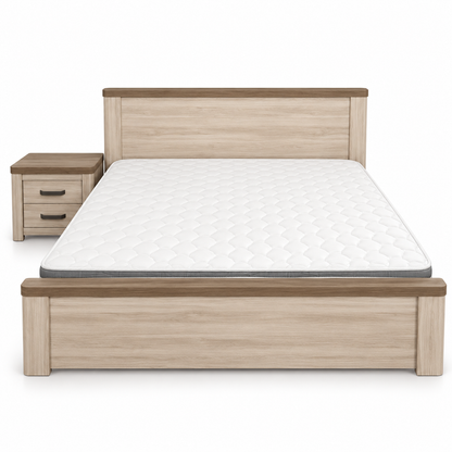 Home Box Movo Cooper King Bedroom Set with Mattress, Wardrobe & Dresser – Beige – 180 × 200 cm