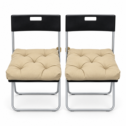 IKEA GUNDE Folding Chairs – Black – Set of 2