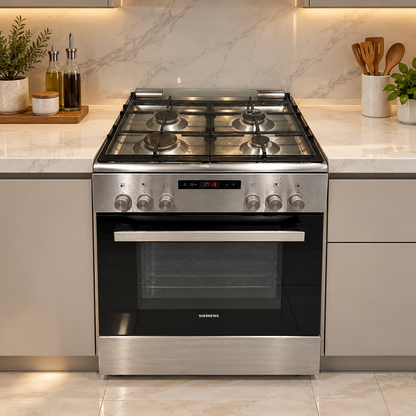 Siemens iQ300 HX8P3AE50M 60cm 4-Burner Gas & Electric Cooker – Stainless Steel