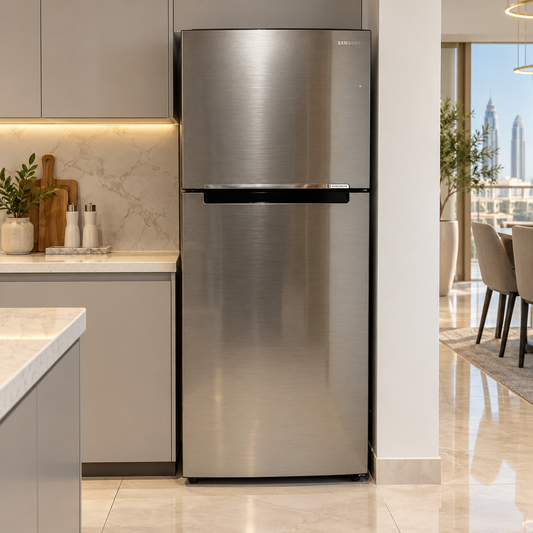 Samsung RT50K5030S8 500L Top Mount Refrigerator with Twin Cooling Plus – Elegant Inox