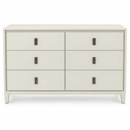 Home Box Orion Ray 6-Drawer Dresser – Beige – 135 × 39 × 81 cm
