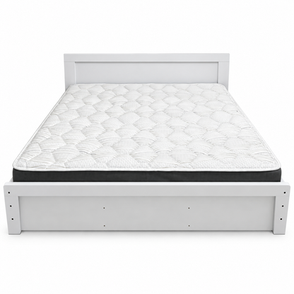 Home Box White King Bed Frame with Mattress – 180 × 200 cm