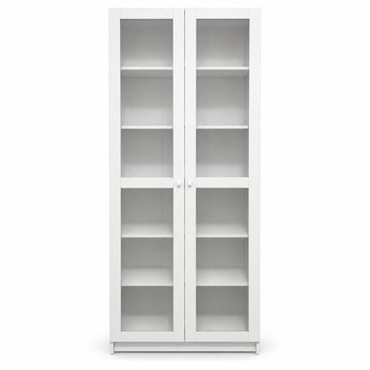 Home Box Pantry 2-Door High Display & Storage Cabinet – White – 80 × 41 × 184.5 cm