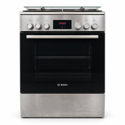 Bosch Series 4 HXQ38AE50M 60cm Dual-Fuel Cooker – 4 Gas Burners & Electric Oven – Stainless Steel