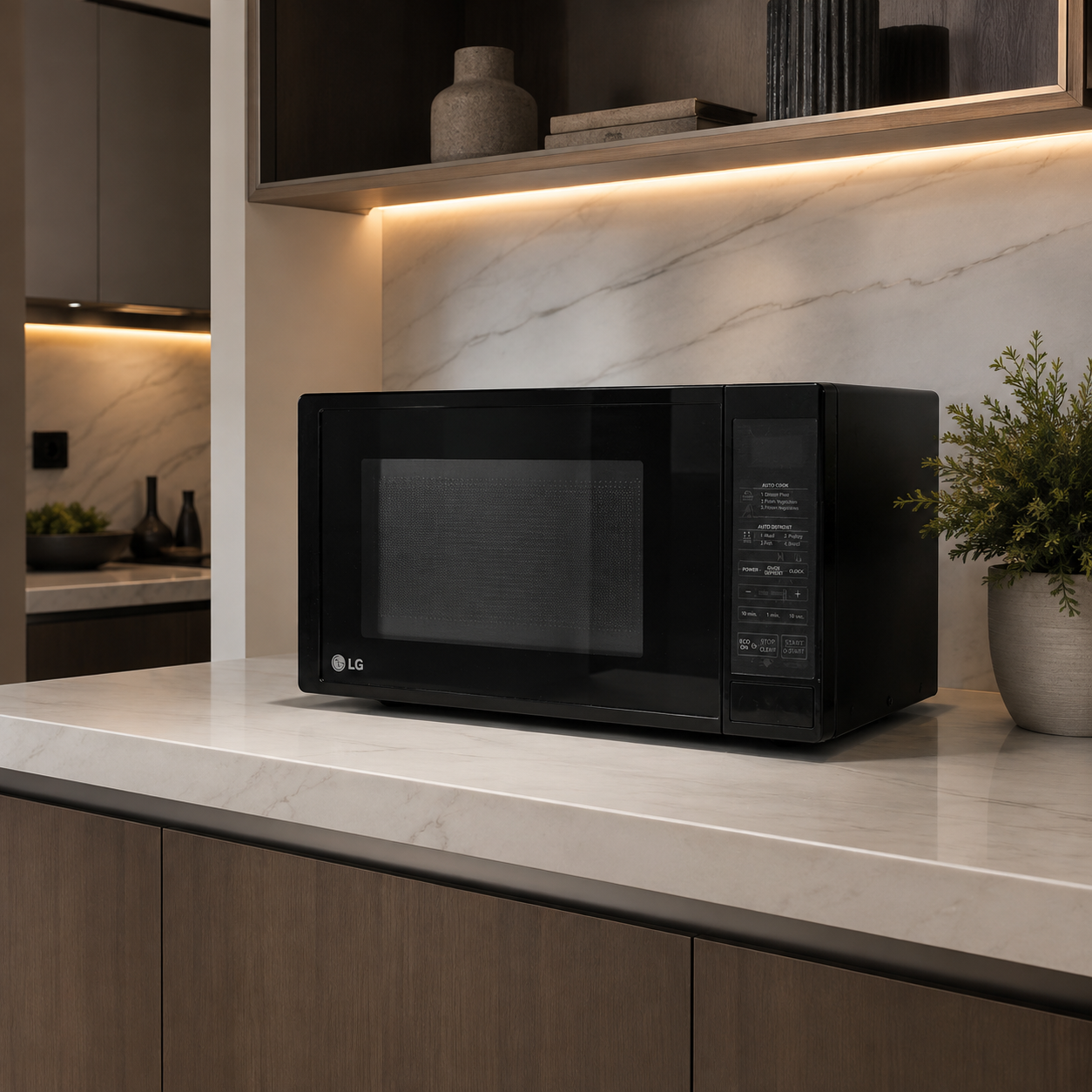 LG MS2042D 20L Solo Microwave Oven – 700W – Black