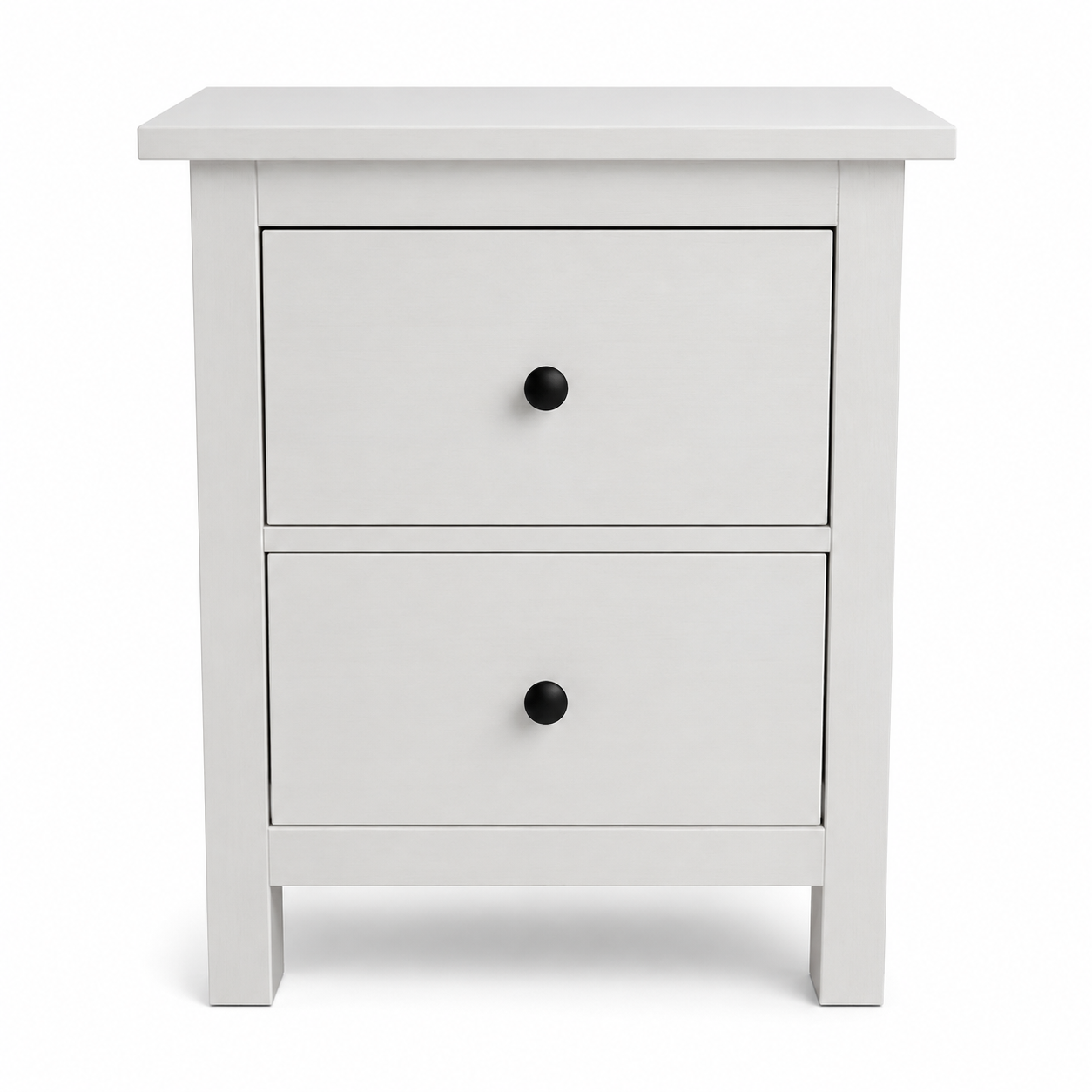 IKEA HEMNES Chest of 2 Drawers / Bedside Table – White Stain – 54 × 38 × 66 cm