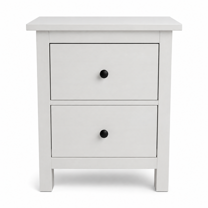 IKEA HEMNES Chest of 2 Drawers / Bedside Table – White Stain – 54 × 38 × 66 cm