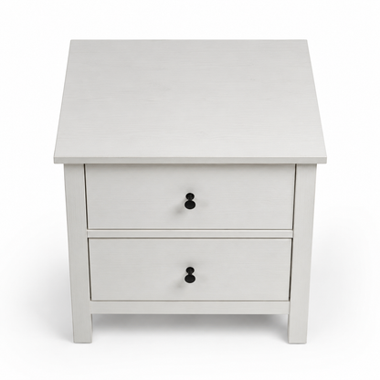 IKEA HEMNES Chest of 2 Drawers / Bedside Table – White Stain – 54 × 38 × 66 cm