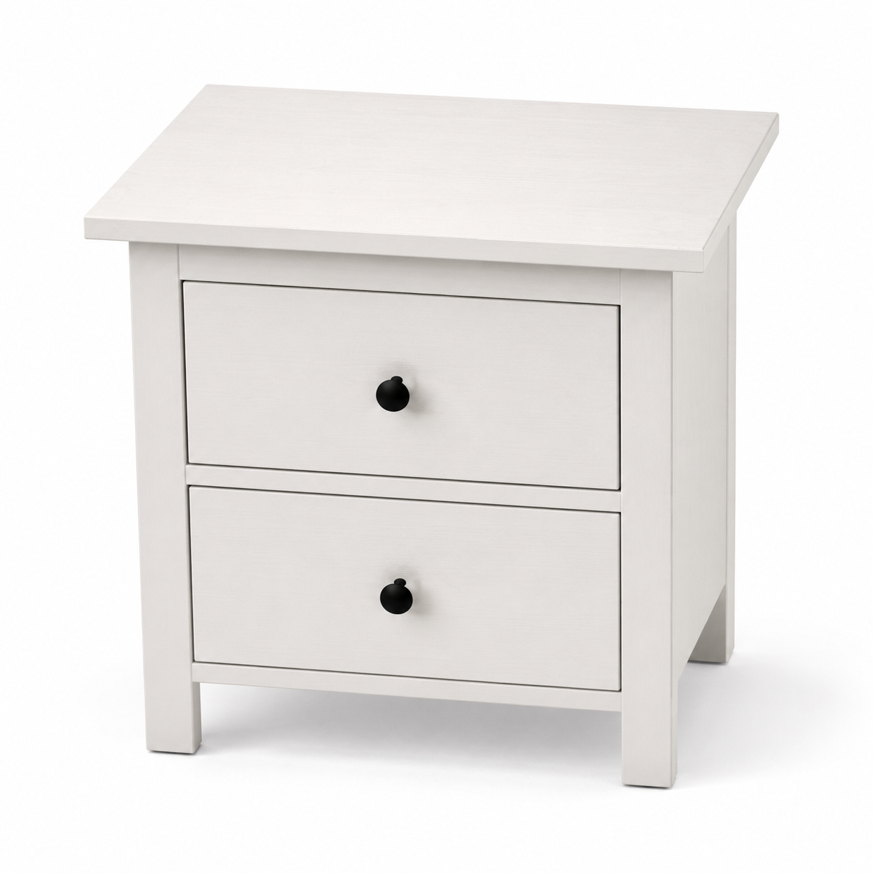 IKEA HEMNES Chest of 2 Drawers / Bedside Table – White Stain – 54 × 38 × 66 cm