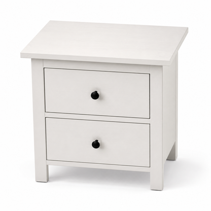 IKEA HEMNES Chest of 2 Drawers / Bedside Table – White Stain – 54 × 38 × 66 cm