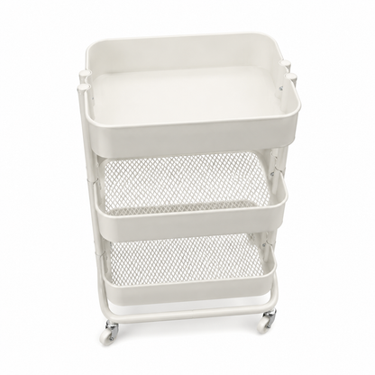 IKEA RÅSKOG 3-Tier Trolley – White – Rolling Storage Cart