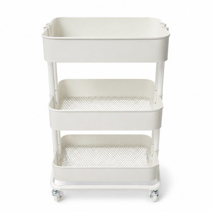 IKEA RÅSKOG 3-Tier Trolley – White – Rolling Storage Cart