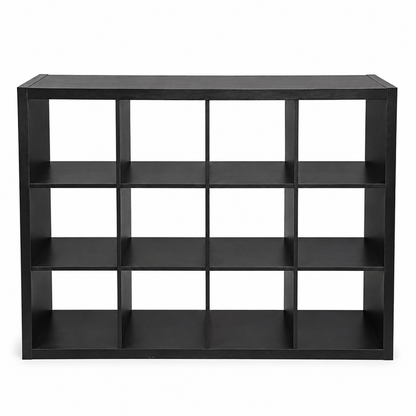 IKEA KALLAX 12-Cube Shelving Unit – Black-Brown – 147 × 39 × 112 cm