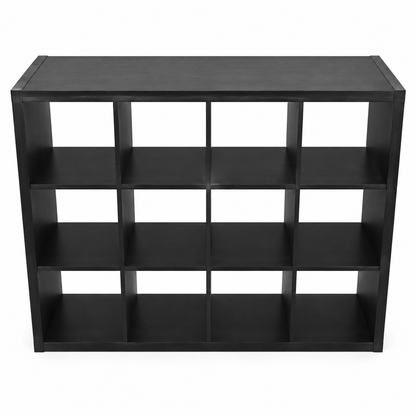 IKEA KALLAX 12-Cube Shelving Unit – Black-Brown – 147 × 39 × 112 cm