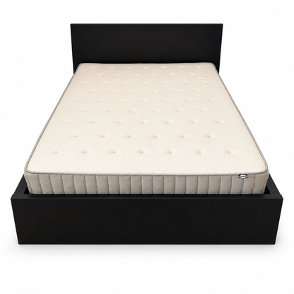 IKEA MALM Bed Frame with 2 Storage Boxes & Mattress – Black-Brown – 160 × 200 cm